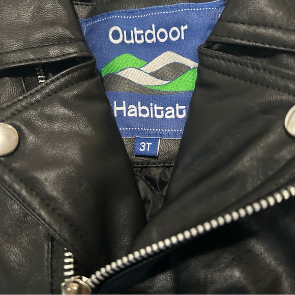 Outdoor Habitat Black Faux Leather Motorcycle Jacket - Picture 4 of 5